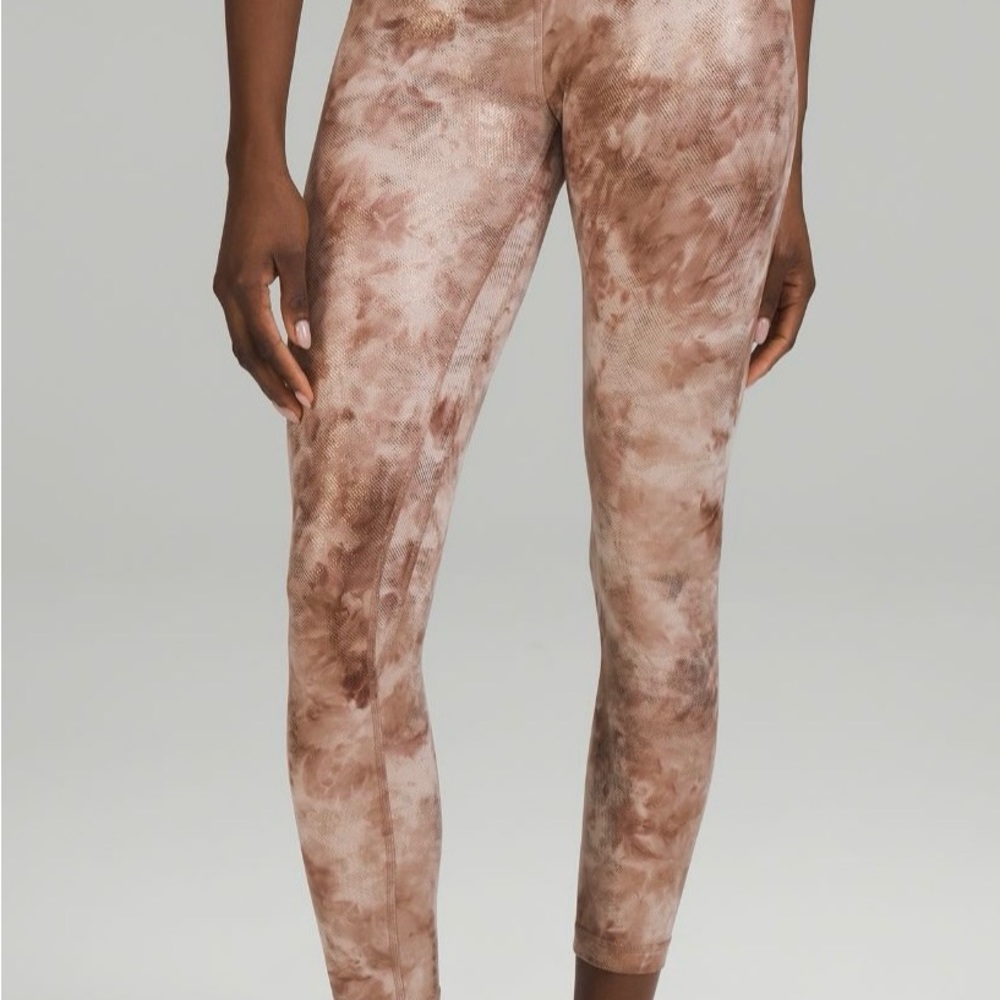 LULULEMON HR 25” ALIGN LEGGINGS coco tie dye NWOT size 14